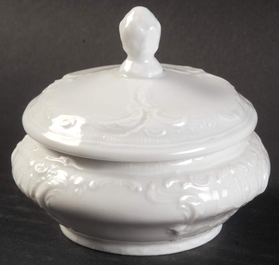 Sanssouci White 3" Round Box & Lid by Rosenthal - Continental-1