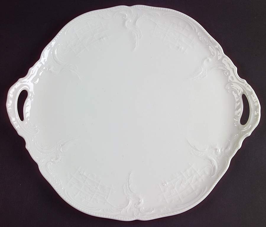 Sanssouci White Handled Cake Plate by Rosenthal - Continental-1