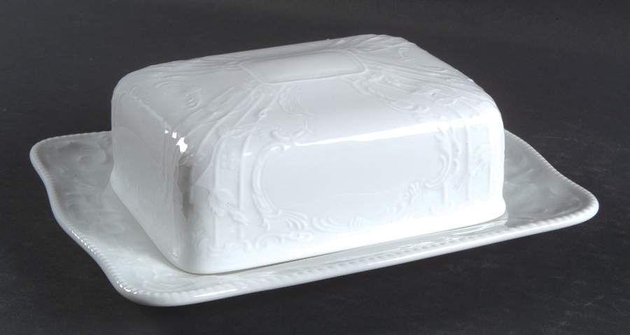 Sanssouci White Rectangular Covered Butter by Rosenthal - Continental-1
