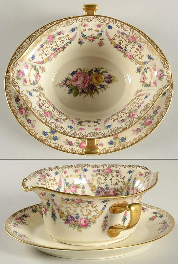 Santa Rosa Gravy Boat with Attached Underplate by Rosenthal - Continental-1