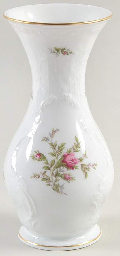 Sanssouci Rose White (Gold Trim) 6" Vase by Rosenthal - Continental-1
