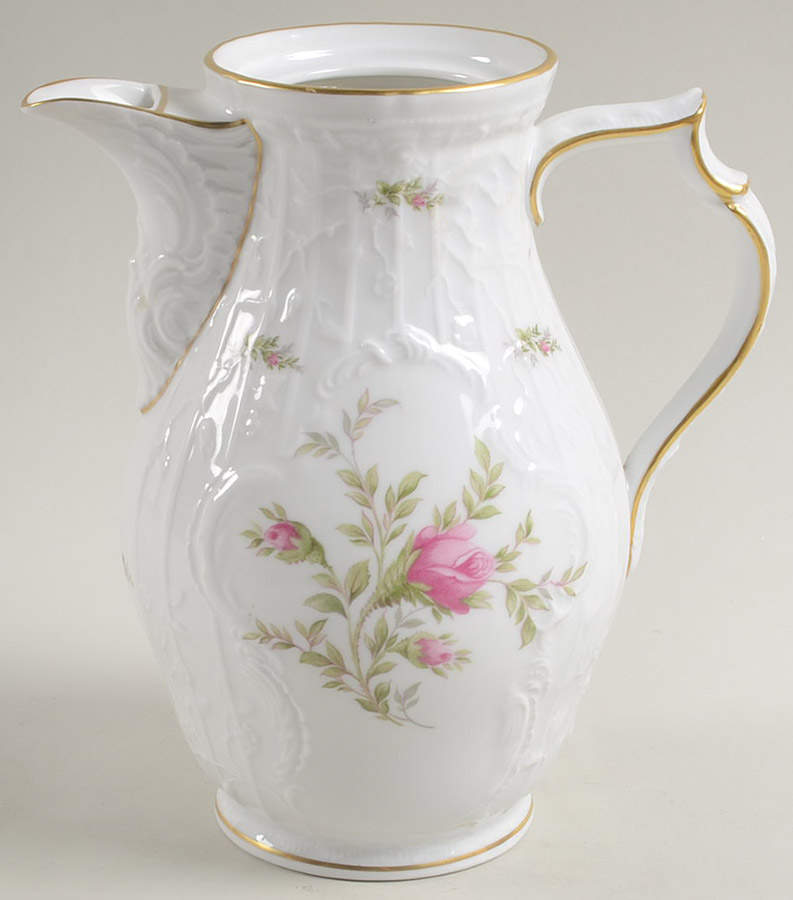 Sanssouci Rose White (Gold Trim) Mini Coffee Pot No Lid by Rosenthal - Continental-1