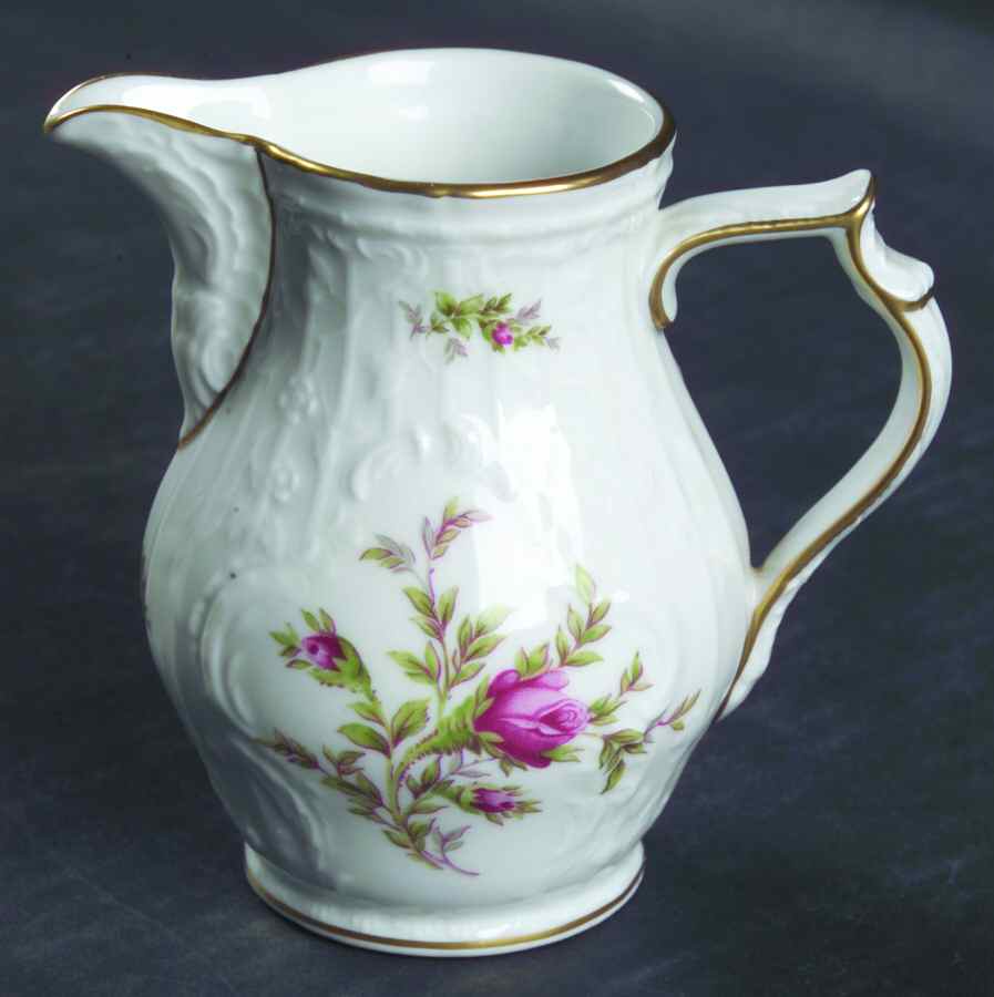 Sanssouci Rose White (Gold Trim) Creamer by Rosenthal - Continental-1