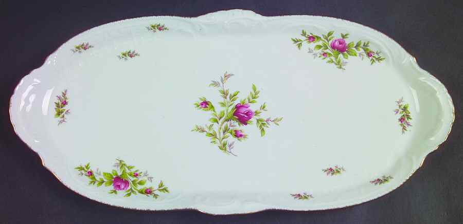 Sanssouci Rose White (Gold Trim) Large Sandwich Tray by Rosenthal - Continental-1