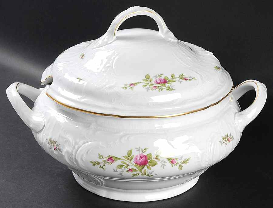 Sanssouci Rose White (Gold Trim) Tureen &  Lid by Rosenthal - Continental-1