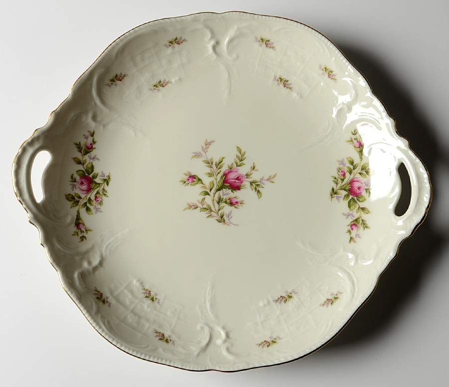 Sanssouci Rose Ivory (Gold Trim) Handled Cake Plate by Rosenthal - Continental-1