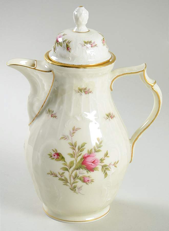 Sanssouci Rose Ivory (Gold Trim) Mini Coffee Pot & Lid by Rosenthal - Continental-1