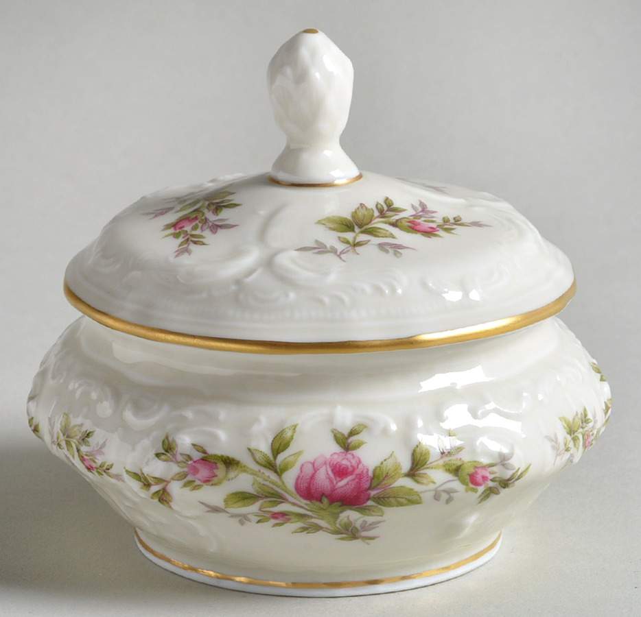 Sanssouci Rose Ivory (Gold Trim) 3" Round Box & Lid by Rosenthal - Continental-1