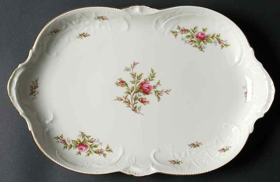 Sanssouci Rose Ivory (Gold Trim) 13" Oval Serving Platter by Rosenthal - Continental-1