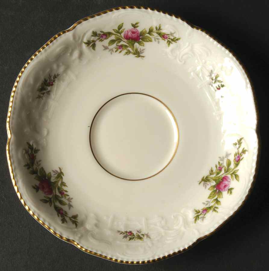 Sanssouci Rose Ivory (Gold Trim) Saucer for Flat Cup by Rosenthal - Continental-1