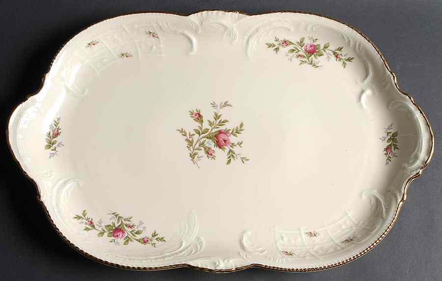 Sanssouci Rose Ivory (Gold Trim) 19" Oval Serving Platter by Rosenthal - Continental-1