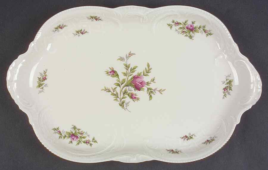 Sanssouci Rose Ivory (Gold Trim) 11" Oval Serving Platter by Rosenthal - Continental-1