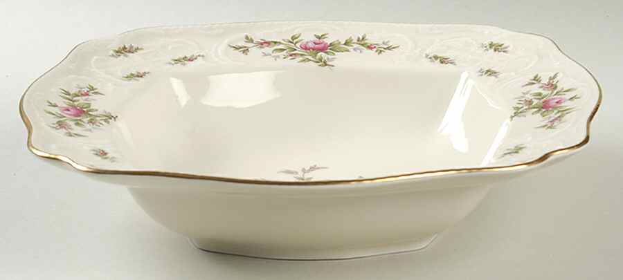 Sanssouci Rose Ivory (Gold Trim) 9" Square Vegetable Bowl by Rosenthal - Continental-1