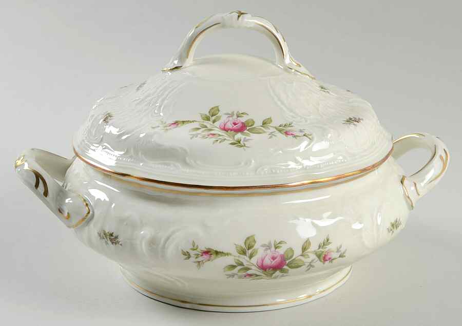 Sanssouci Rose Ivory (Gold Trim) Round Covered Vegetable by Rosenthal - Continental-1