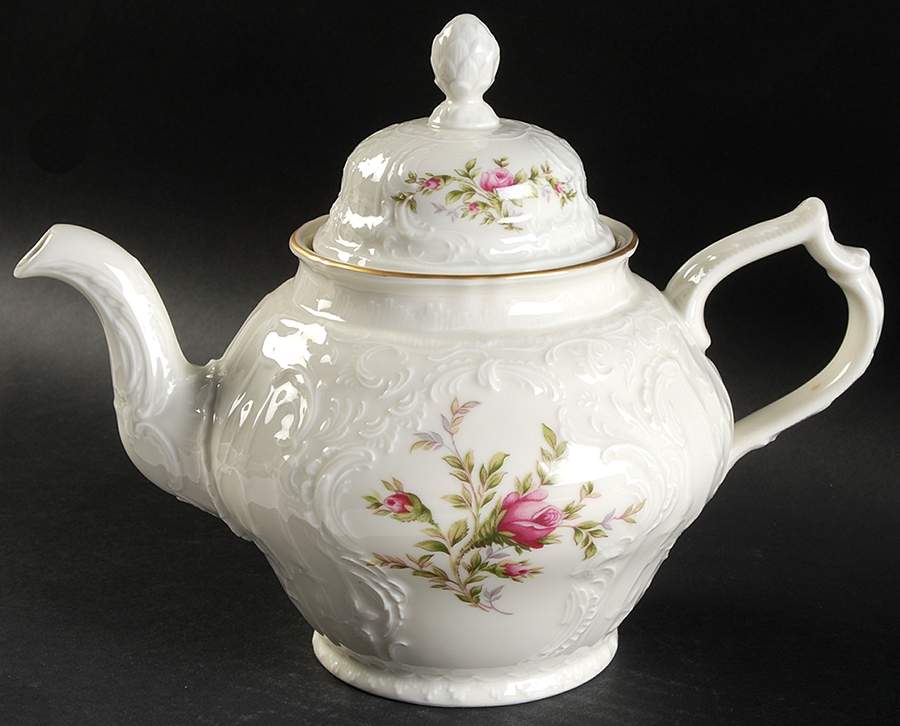 Sanssouci Rose Ivory (Gold Trim) Teapot & Lid by Rosenthal - Continental-1