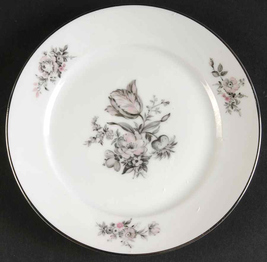 Sanssouci Rose (Platinum Trim) Bread & Butter Plate by Rosenthal - Continental-1