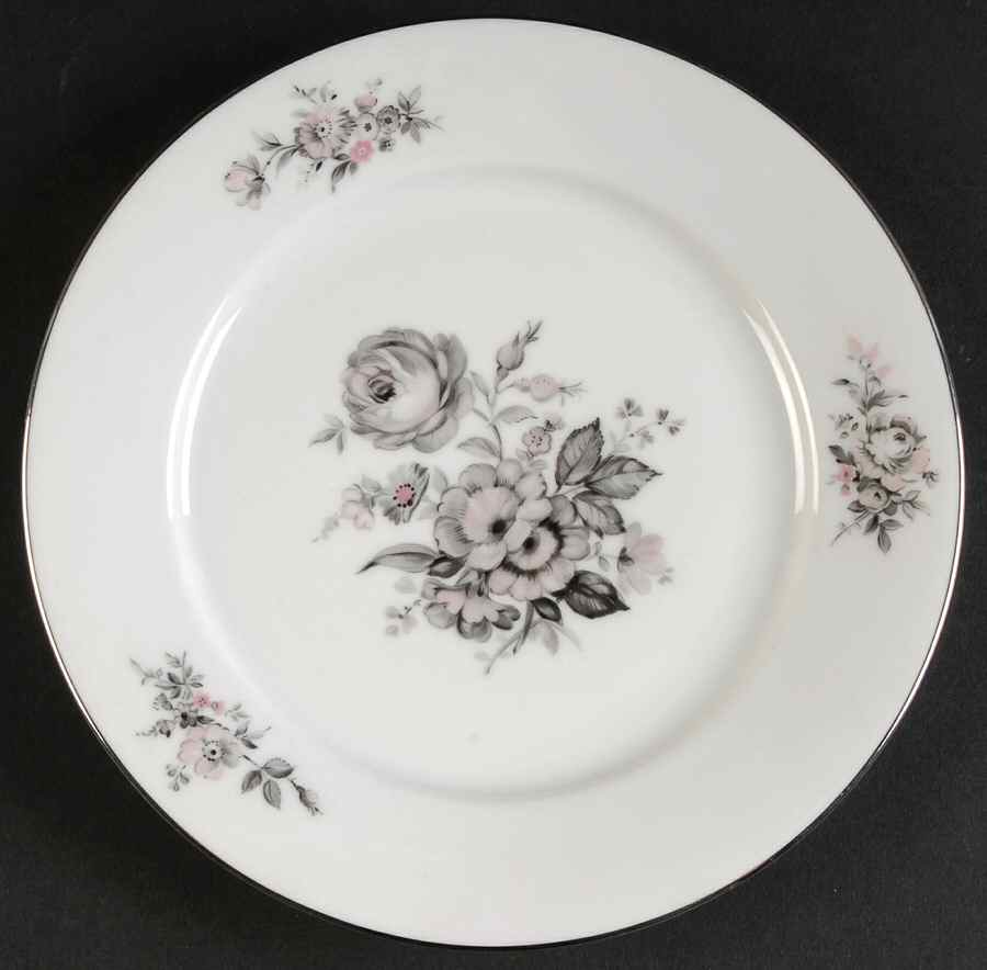 Sanssouci Rose (Platinum Trim) Salad Plate by Rosenthal - Continental-1