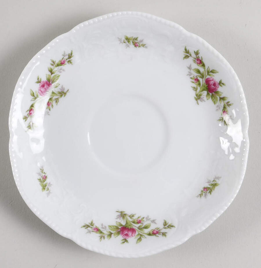 Sanssouci Rose (White, No Trim) Saucer by Rosenthal - Continental-1