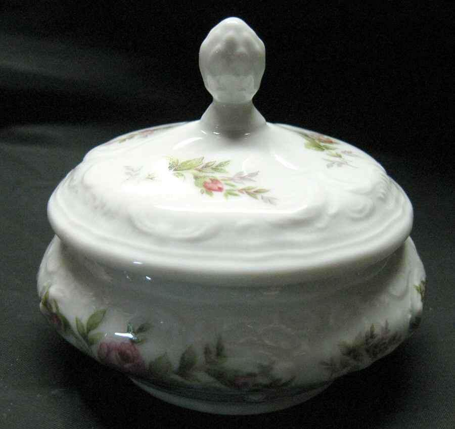 Sanssouci Rose (White, No Trim) 3" Round Box & Lid by Rosenthal - Continental-1