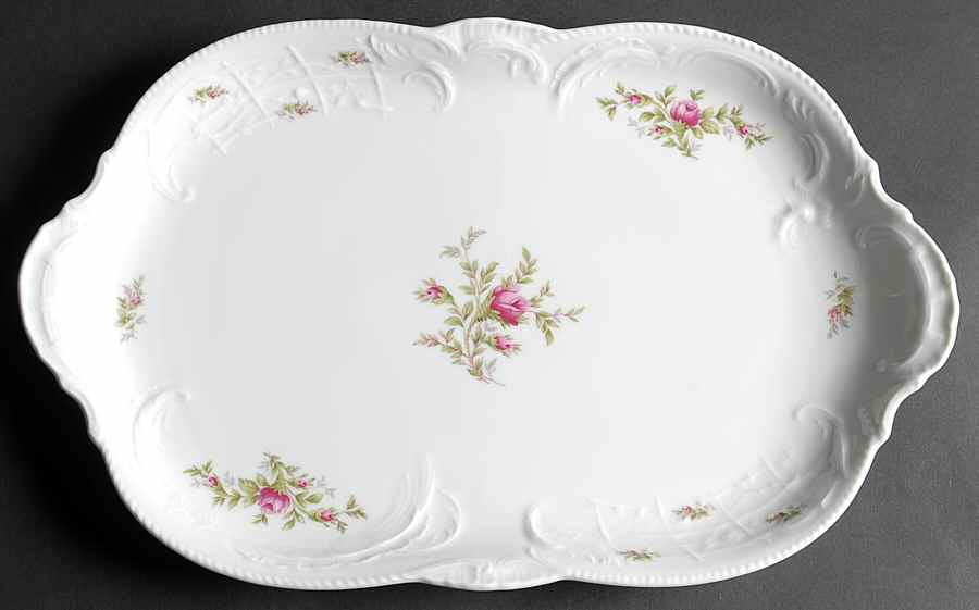 Sanssouci Rose (White, No Trim) 15" Oval Serving Platter by Rosenthal - Continental-1