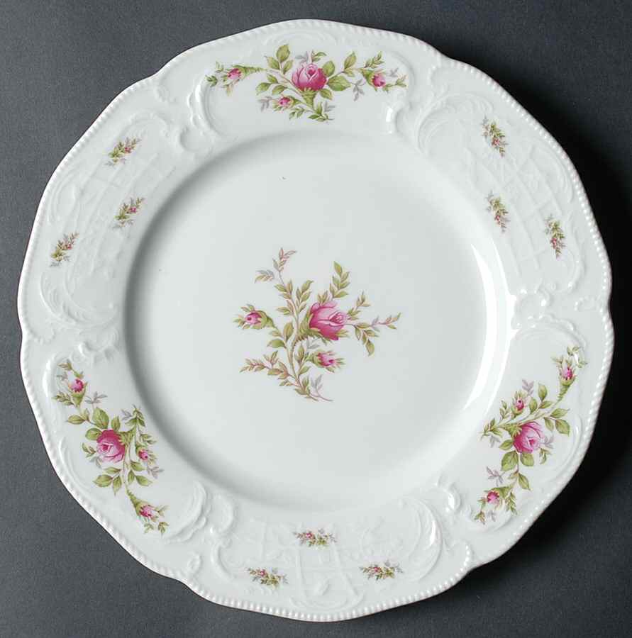 Sanssouci Rose (White, No Trim) Dinner Plate by Rosenthal - Continental-1
