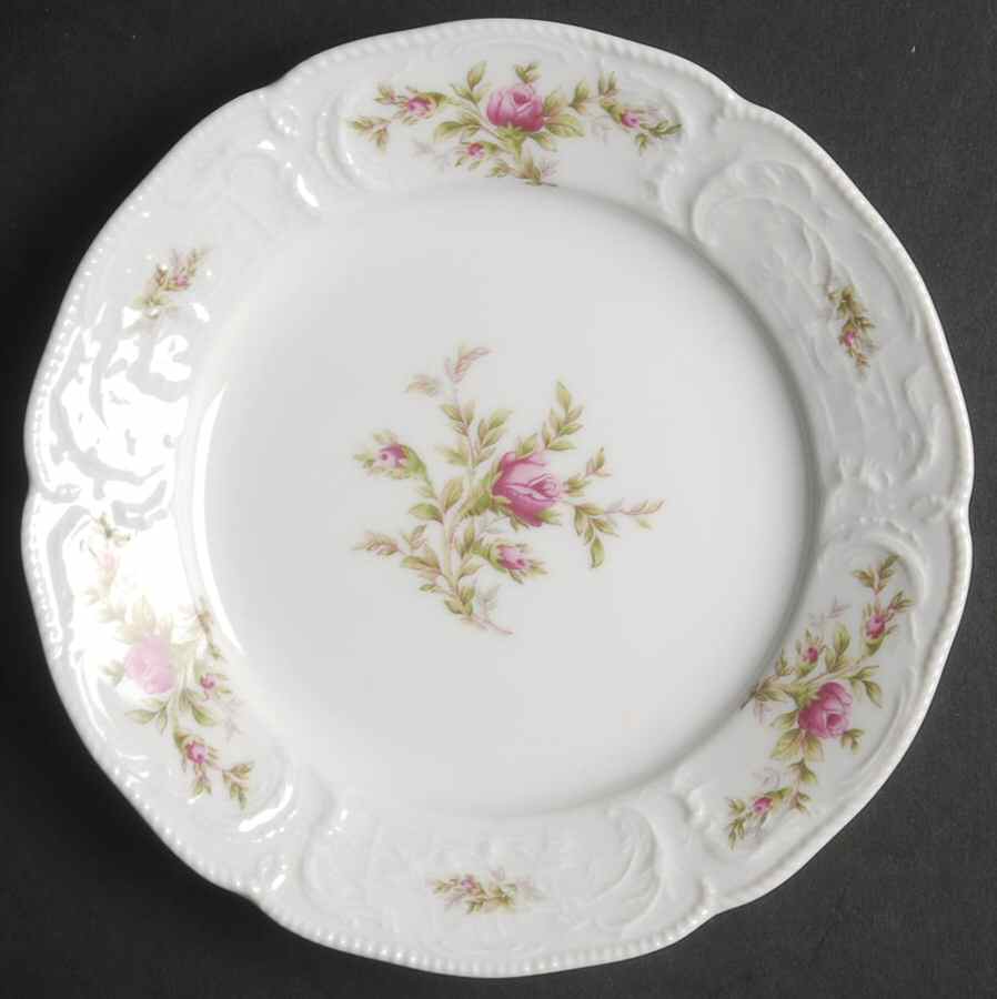 Sanssouci Rose (White, No Trim) Bread & Butter Plate by Rosenthal - Continental-1