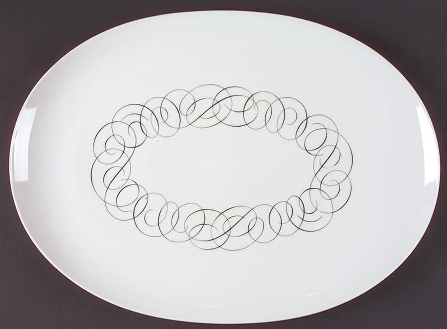 Script 16" Oval Serving Platter by Rosenthal - Continental-1
