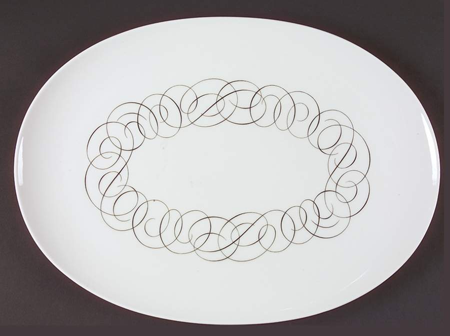 Script 15" Oval Serving Platter by Rosenthal - Continental-1