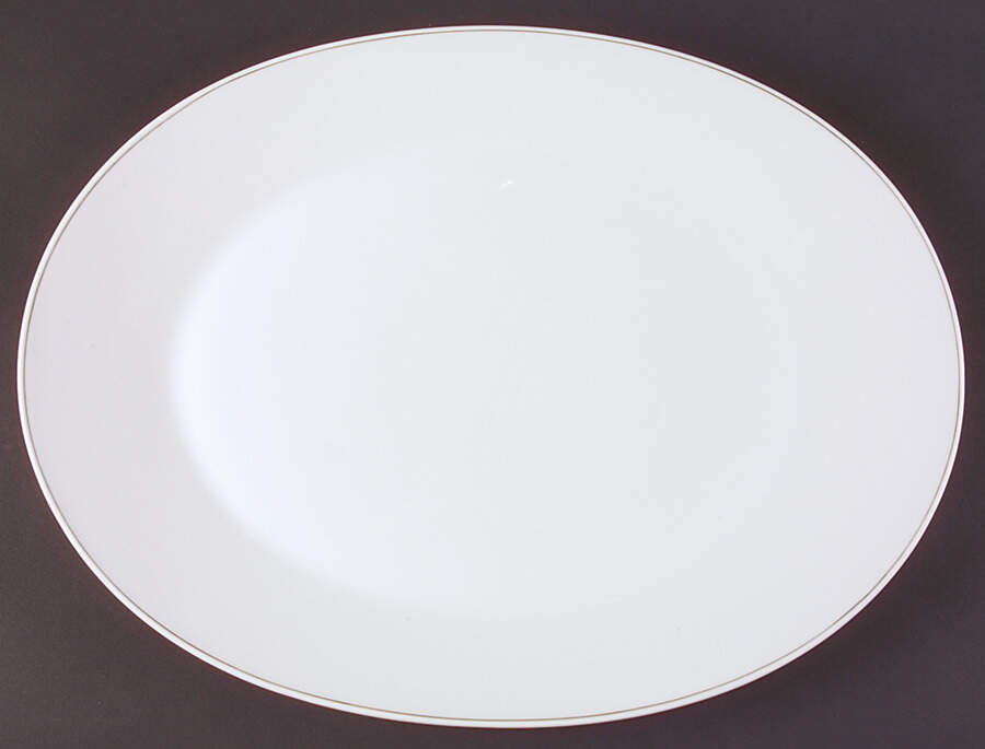 Secunda Gray 17" Oval Serving Platter by Rosenthal - Continental-1