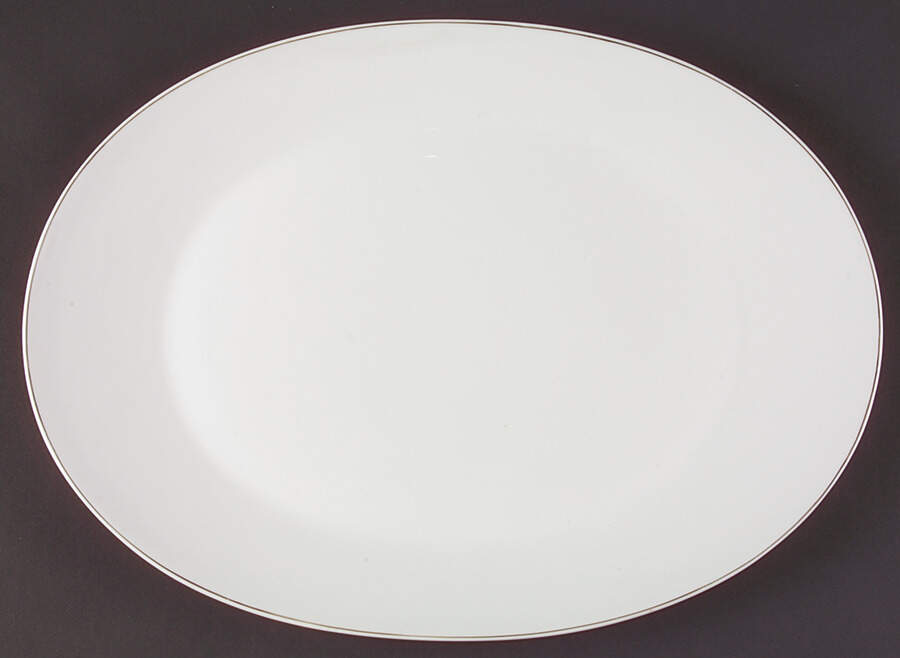 Secunda Gray 15" Oval Serving Platter by Rosenthal - Continental-1