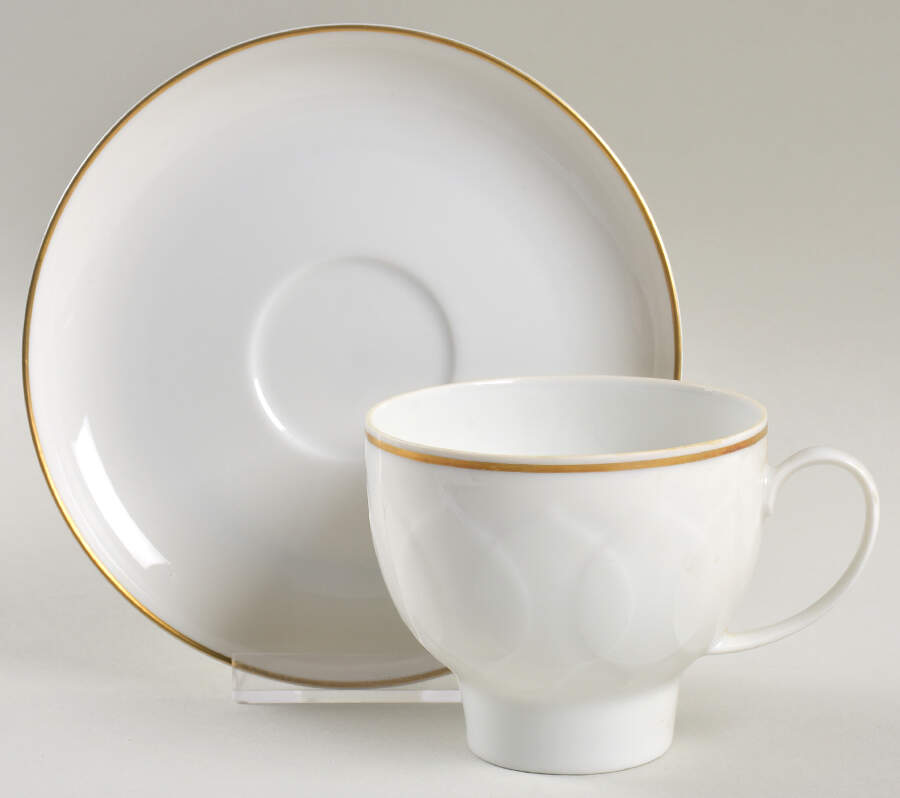 Secunda Gold Flat Cup & Saucer Set by Rosenthal - Continental-1