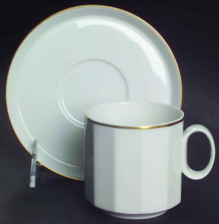 Secunda Gold Flat Cup & Saucer Set by Rosenthal - Continental-1