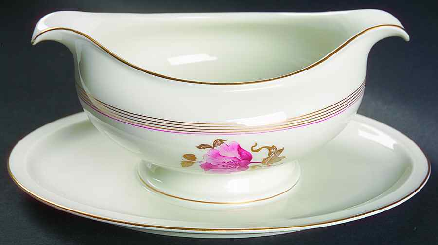 Serenity Gravy Boat with Attached Underplate by Rosenthal - Continental-1