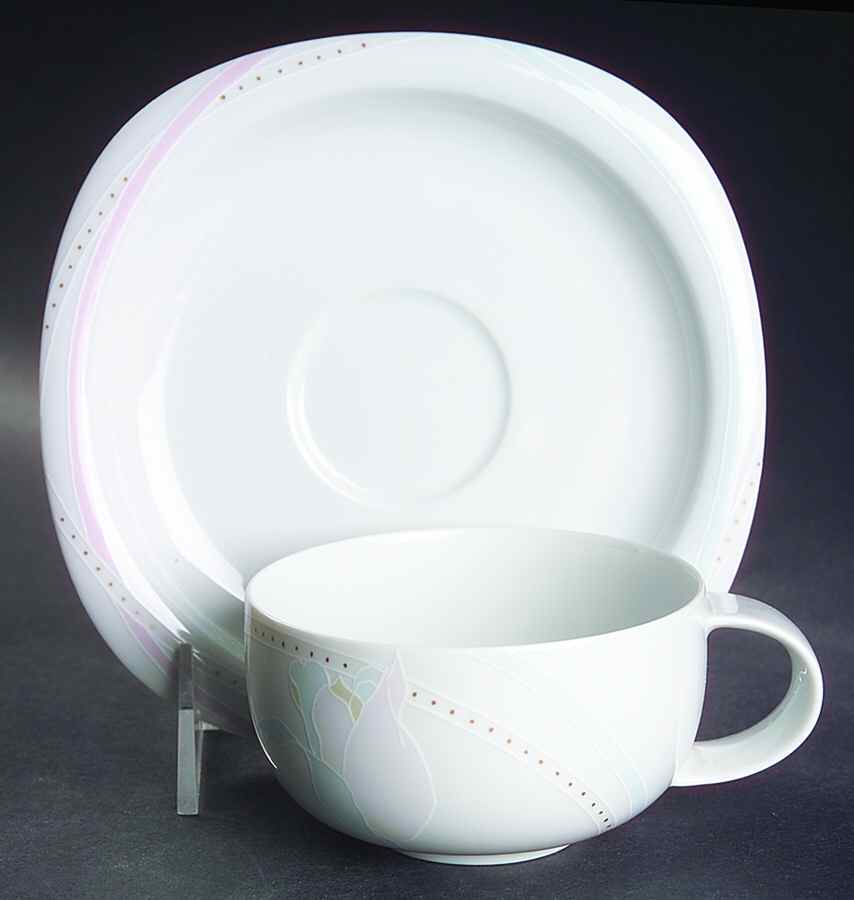 Sharon Flat Cup & Saucer Set by Rosenthal - Continental-1
