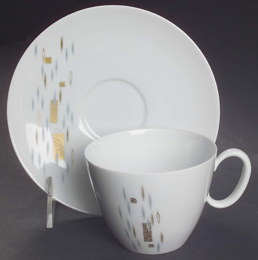 Shower of Gold Flat Cup & Saucer Set by Rosenthal - Continental-1