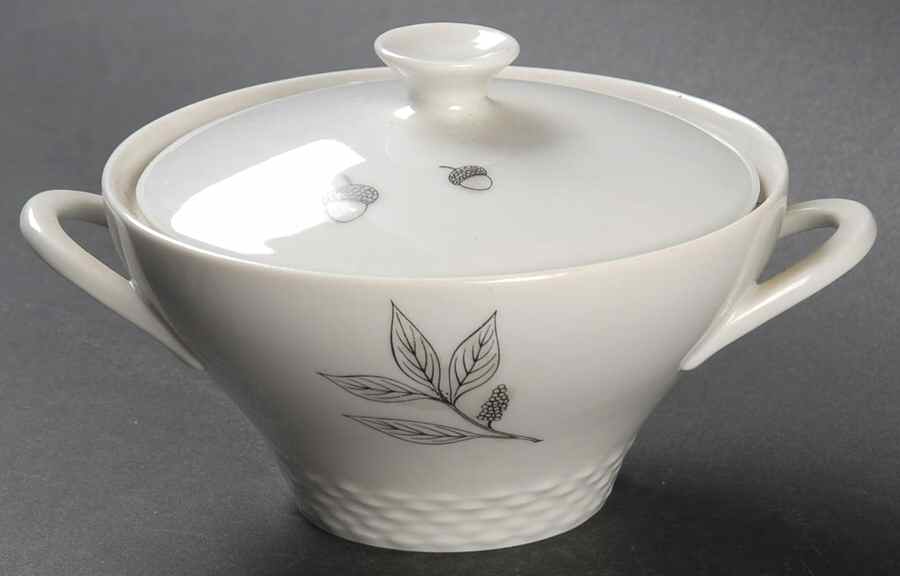 Shadow Leaf Sugar Bowl & Lid by Rosenthal - Continental-1