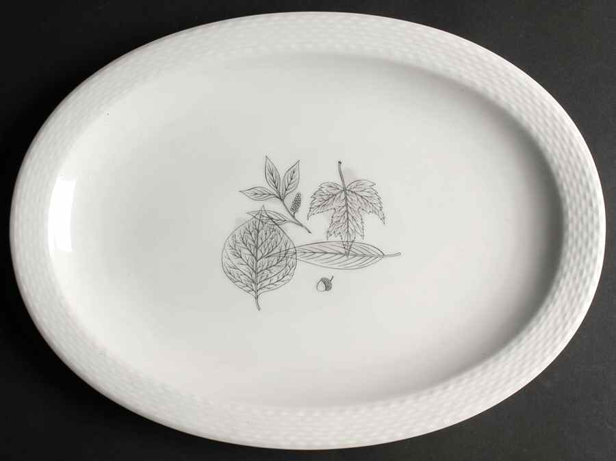 Shadow Leaf 14" Oval Serving Platter by Rosenthal - Continental-1
