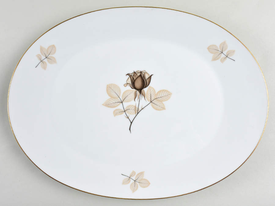 Shadow Rose 15" Oval Serving Platter by Rosenthal - Continental-1