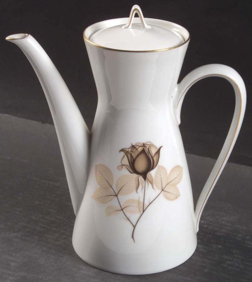 Shadow Rose Coffee Pot & Lid by Rosenthal - Continental-1