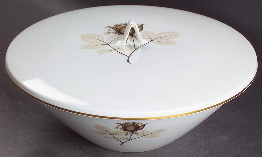 Shadow Rose Round Covered Vegetable-Uses RV9 as Base+CVLRV9 by Rosenthal - Continental-1
