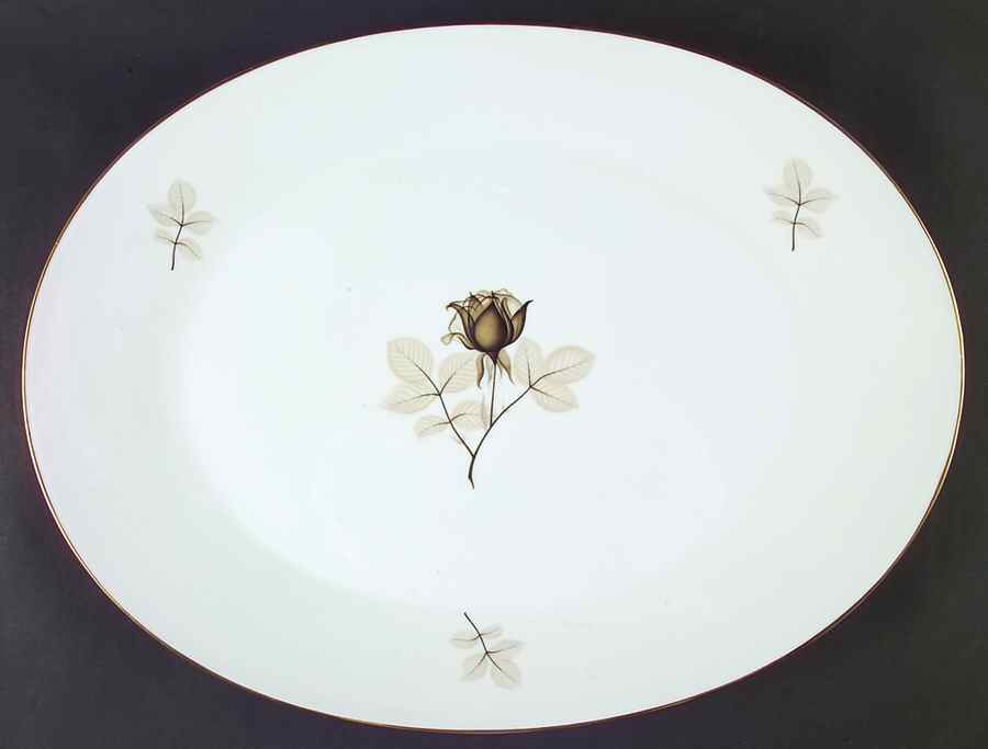 Shadow Rose 17" Oval Serving Platter by Rosenthal - Continental-1