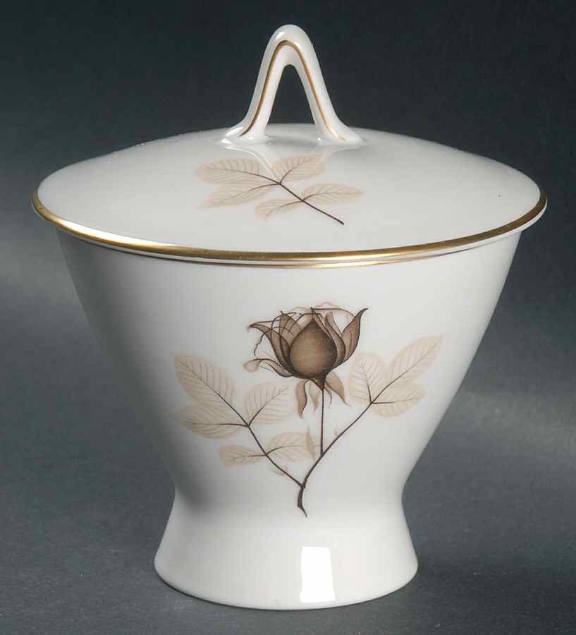 Shadow Rose Sugar Bowl & Lid by Rosenthal - Continental-1