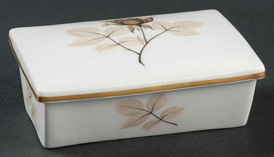 Shadow Rose Cigarette Box & Lid by Rosenthal - Continental-1