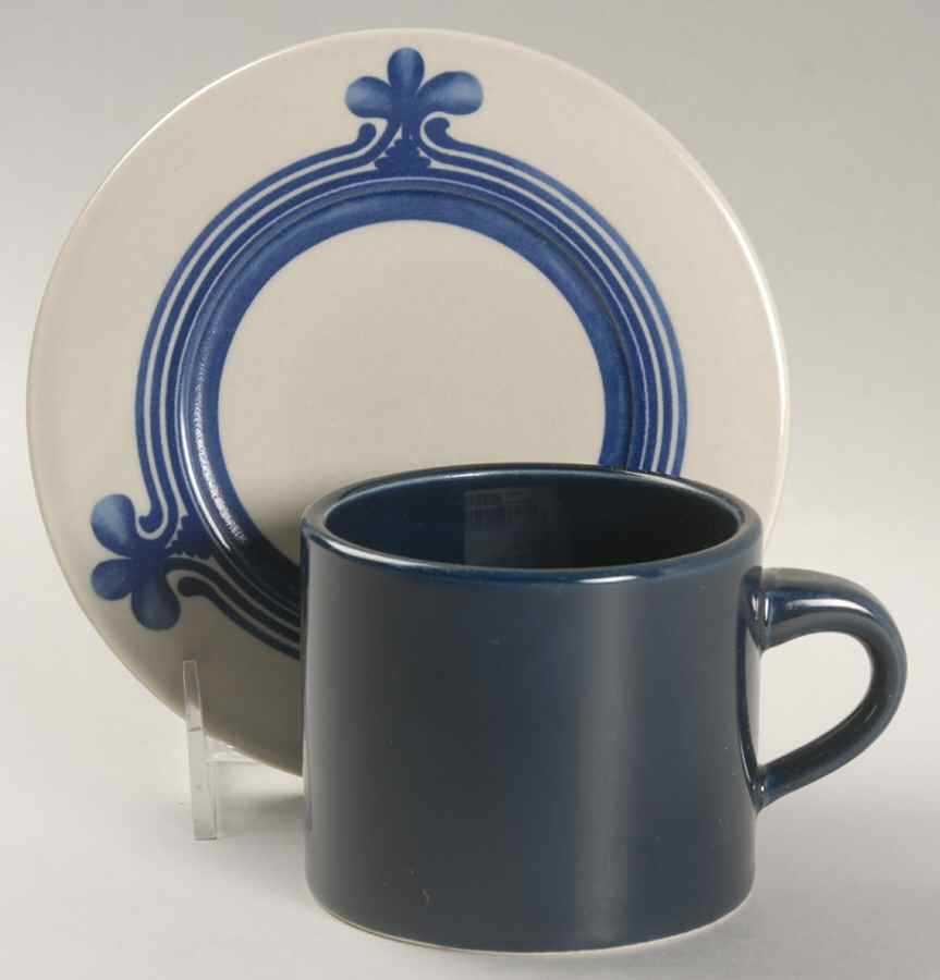 Siena Blue Flat Cup & Saucer Set by Rosenthal - Continental-1