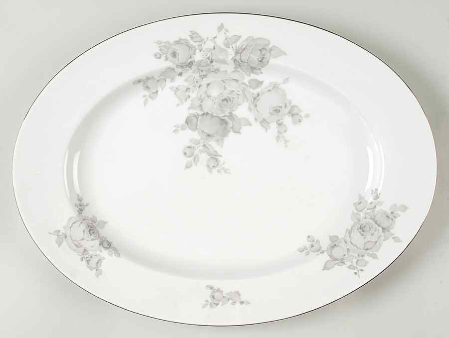 Silver Glow 14" Oval Serving Platter by Rosenthal - Continental-1