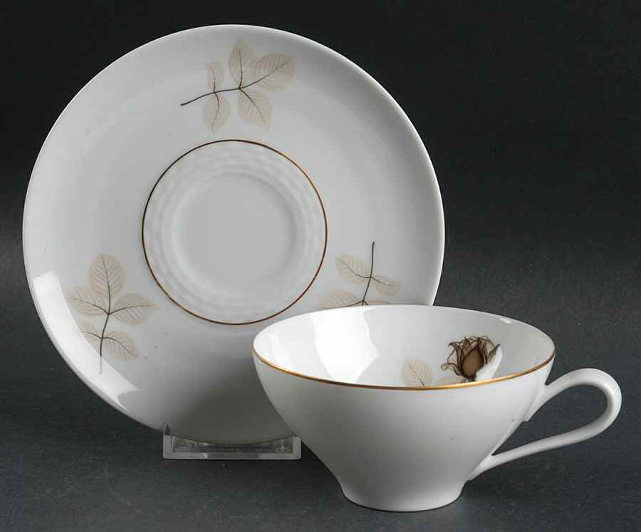 Silhouette Flat Cup & Saucer Set by Rosenthal - Continental-1