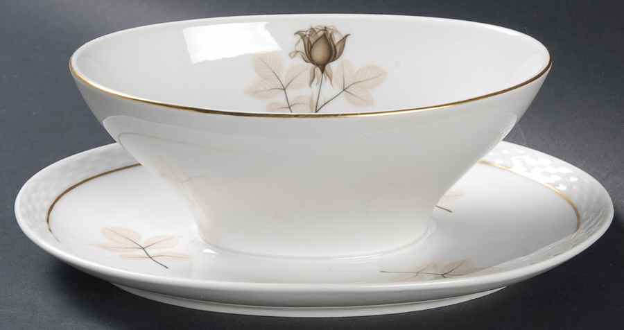Silhouette Gravy Boat with Attached Underplate by Rosenthal - Continental-1