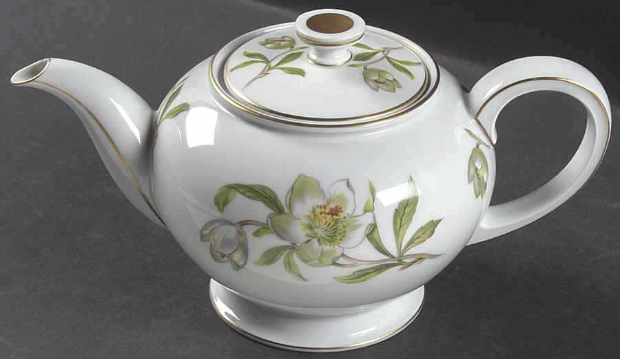 Snow Rose Teapot & Lid by Rosenthal - Continental-1