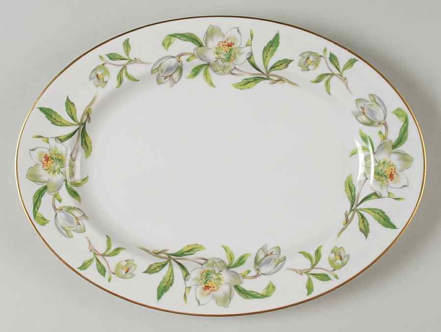 Snow Rose 12" Oval Serving Platter by Rosenthal - Continental-1