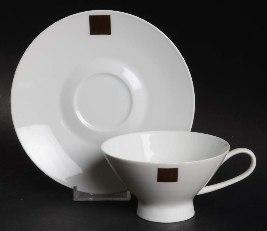 Solitaire Footed Cup & Saucer Set by Rosenthal - Continental-1